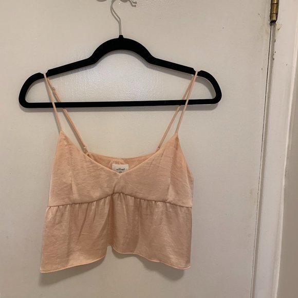 Wilfred Pink Silk Crop Clouse - Picture 1 of 3